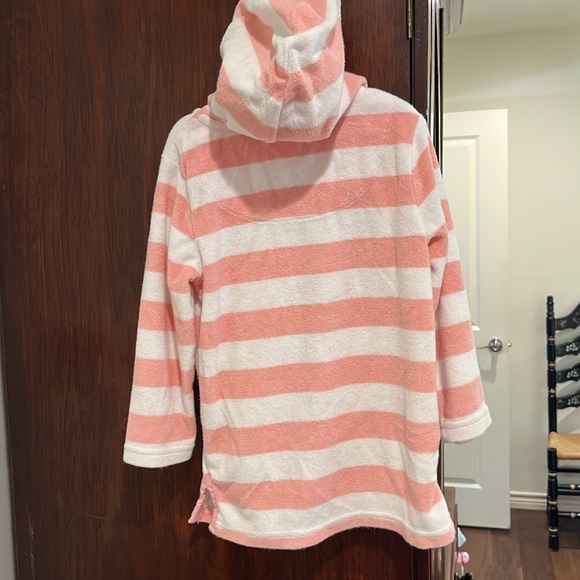 Pottery Barn Striped Hooded Terry Cloth Cover Up - excellent condition - Picture 2 of 3